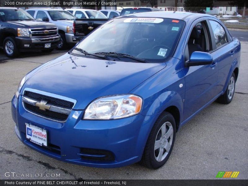 Bright Blue Metallic / Charcoal 2008 Chevrolet Aveo LS Sedan