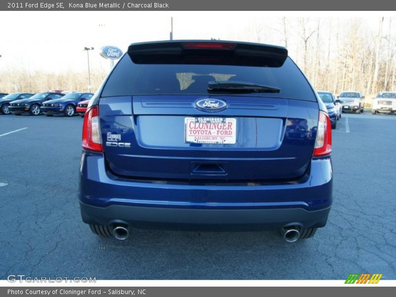 Kona Blue Metallic / Charcoal Black 2011 Ford Edge SE