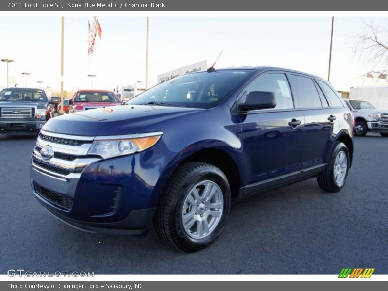 Kona Blue Metallic / Charcoal Black 2011 Ford Edge SE