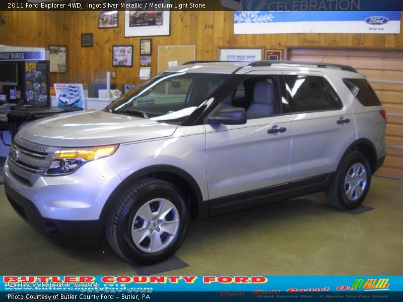 Ingot Silver Metallic / Medium Light Stone 2011 Ford Explorer 4WD