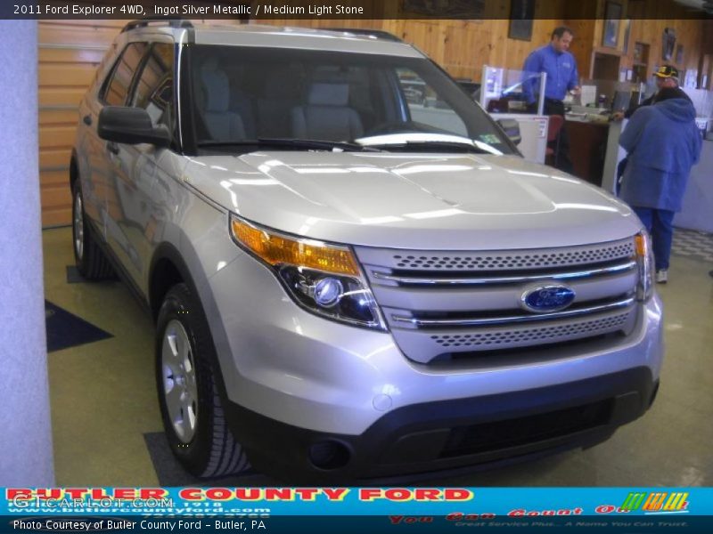 Ingot Silver Metallic / Medium Light Stone 2011 Ford Explorer 4WD