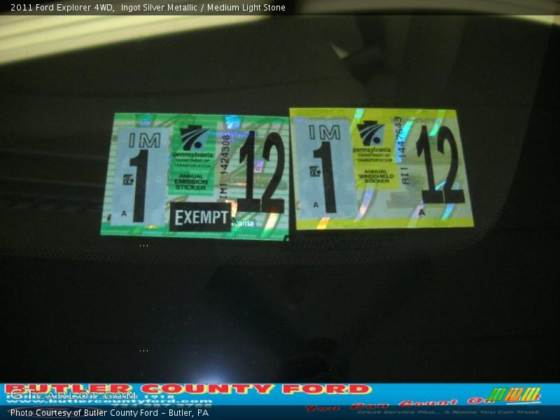 Ingot Silver Metallic / Medium Light Stone 2011 Ford Explorer 4WD