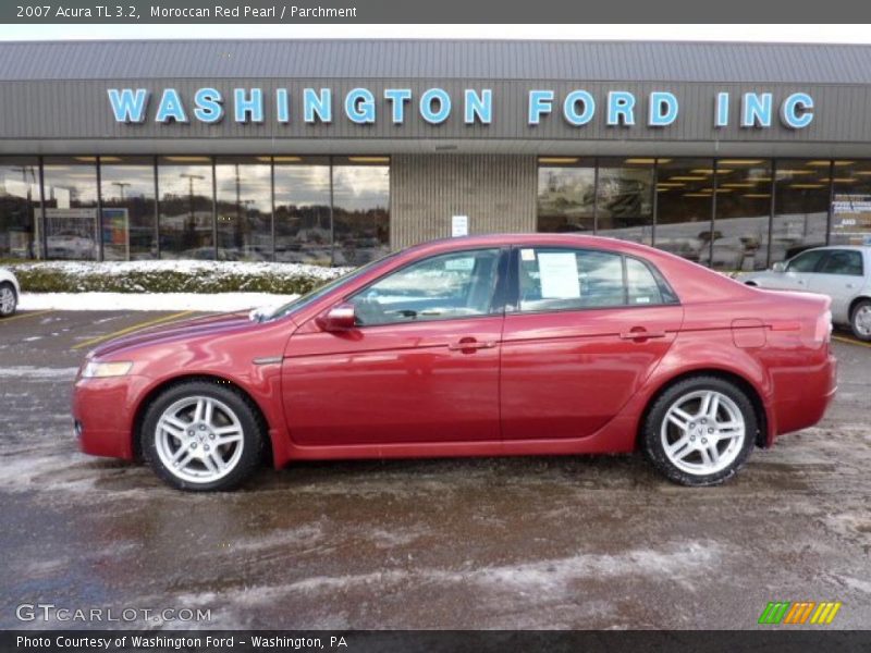 Moroccan Red Pearl / Parchment 2007 Acura TL 3.2