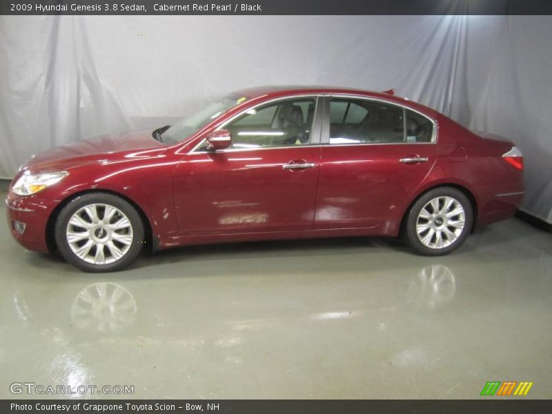 Cabernet Red Pearl / Black 2009 Hyundai Genesis 3.8 Sedan