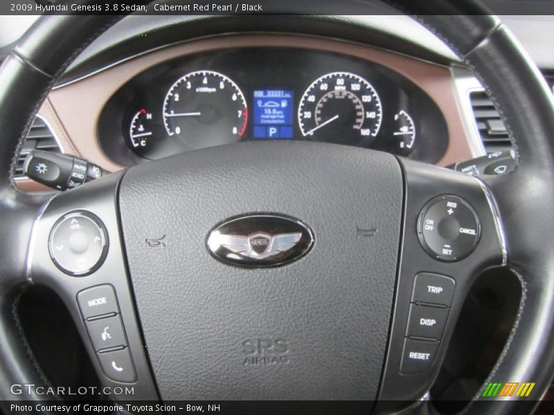 Cabernet Red Pearl / Black 2009 Hyundai Genesis 3.8 Sedan