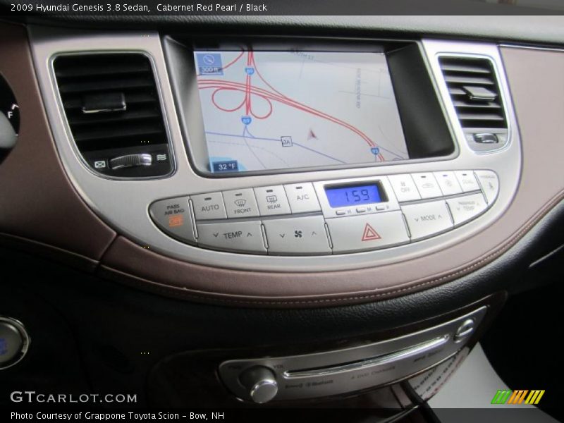 Cabernet Red Pearl / Black 2009 Hyundai Genesis 3.8 Sedan