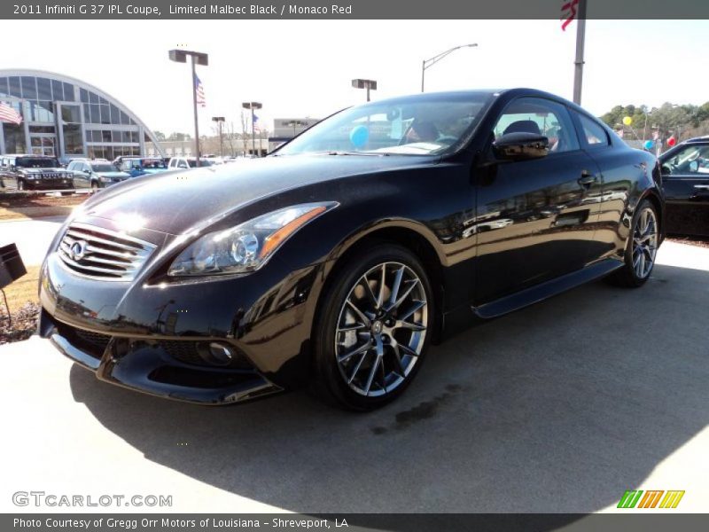 Limited Malbec Black / Monaco Red 2011 Infiniti G 37 IPL Coupe
