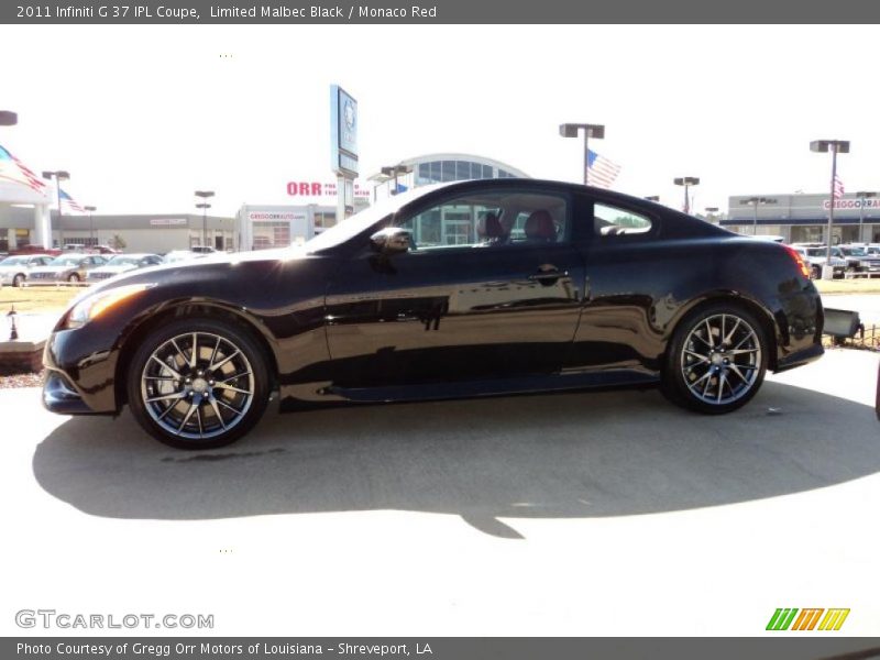 Limited Malbec Black / Monaco Red 2011 Infiniti G 37 IPL Coupe