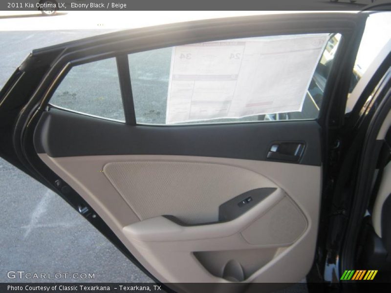 Ebony Black / Beige 2011 Kia Optima LX