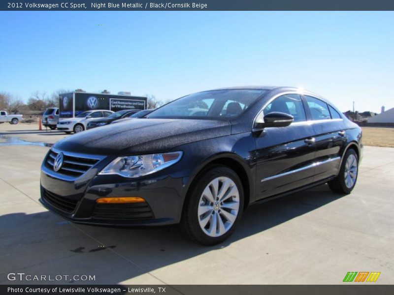 Night Blue Metallic / Black/Cornsilk Beige 2012 Volkswagen CC Sport