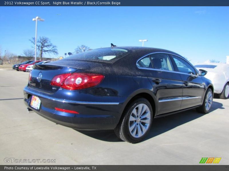 Night Blue Metallic / Black/Cornsilk Beige 2012 Volkswagen CC Sport