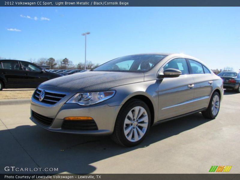 Light Brown Metallic / Black/Cornsilk Beige 2012 Volkswagen CC Sport