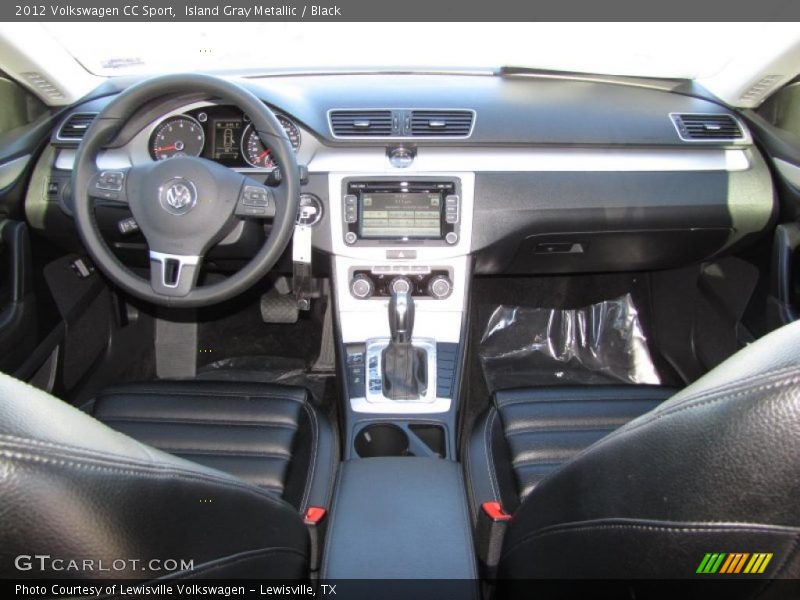 Island Gray Metallic / Black 2012 Volkswagen CC Sport