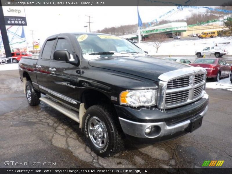 Black / Taupe 2003 Dodge Ram 2500 SLT Quad Cab 4x4