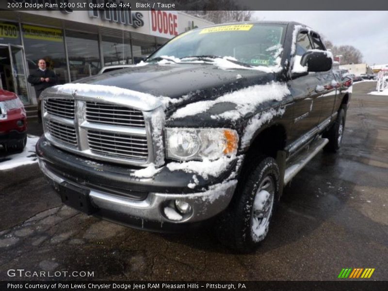 Black / Taupe 2003 Dodge Ram 2500 SLT Quad Cab 4x4