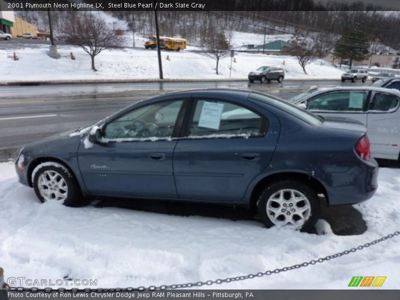 Steel Blue Pearl / Dark Slate Gray 2001 Plymouth Neon Highline LX