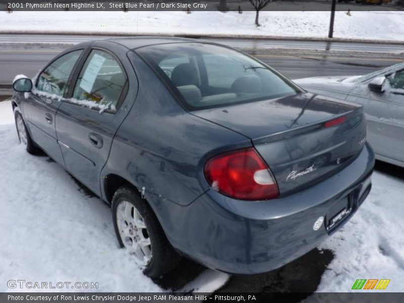 Steel Blue Pearl / Dark Slate Gray 2001 Plymouth Neon Highline LX