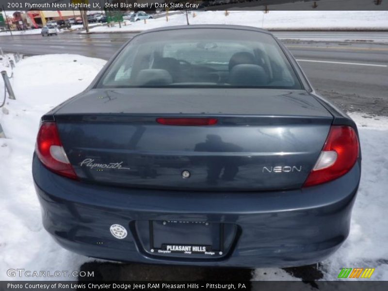 Steel Blue Pearl / Dark Slate Gray 2001 Plymouth Neon Highline LX