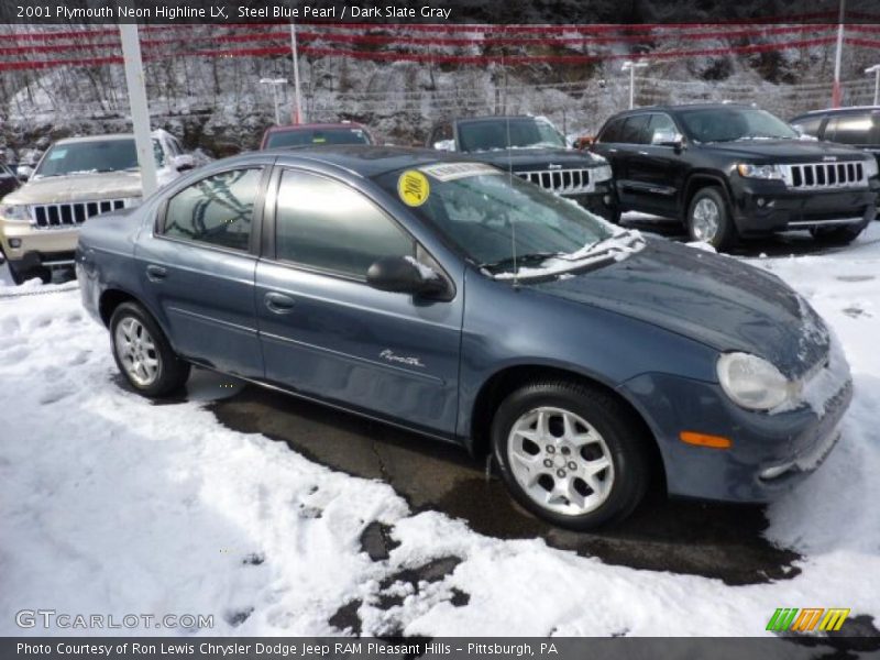Steel Blue Pearl / Dark Slate Gray 2001 Plymouth Neon Highline LX