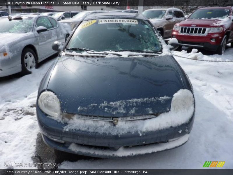 Steel Blue Pearl / Dark Slate Gray 2001 Plymouth Neon Highline LX