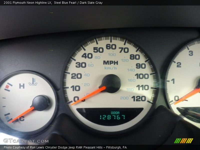 Steel Blue Pearl / Dark Slate Gray 2001 Plymouth Neon Highline LX