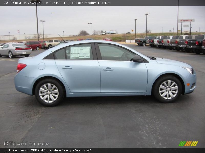 Ice Blue Metallic / Jet Black/Medium Titanium 2011 Chevrolet Cruze LS