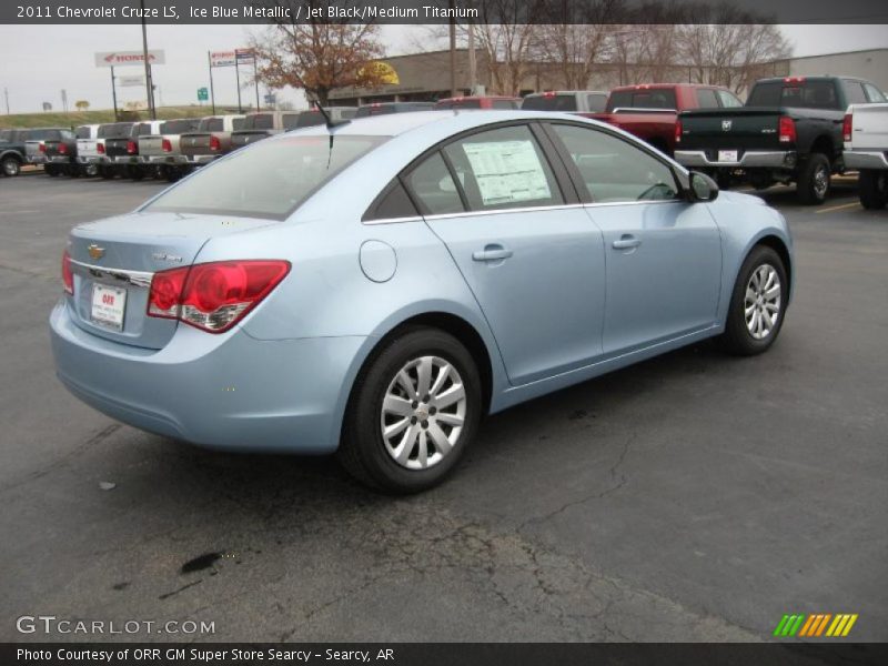 Ice Blue Metallic / Jet Black/Medium Titanium 2011 Chevrolet Cruze LS