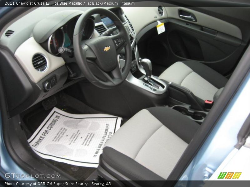 Ice Blue Metallic / Jet Black/Medium Titanium 2011 Chevrolet Cruze LS
