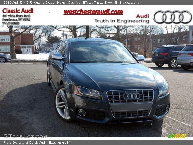 Meteor Gray Pearl Effect / Tuscan Brown Silk Nappa Leather 2010 Audi S5 4.2 FSI quattro Coupe