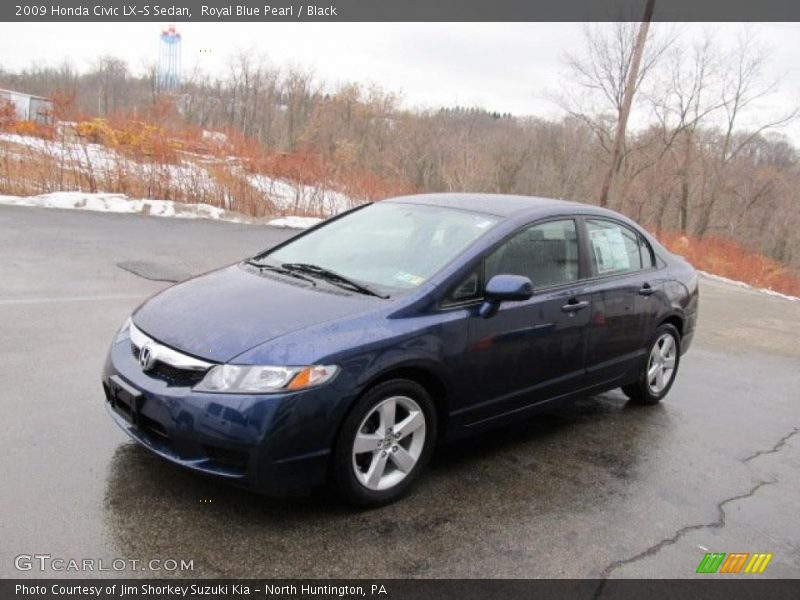 Royal Blue Pearl / Black 2009 Honda Civic LX-S Sedan