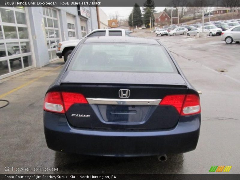 Royal Blue Pearl / Black 2009 Honda Civic LX-S Sedan