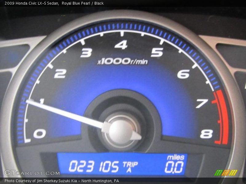 Royal Blue Pearl / Black 2009 Honda Civic LX-S Sedan