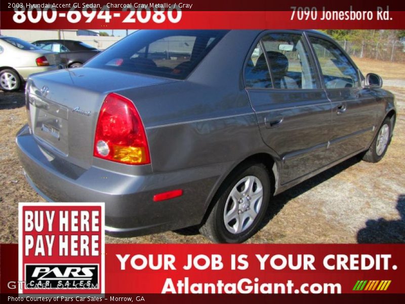 Charcoal Gray Metallic / Gray 2003 Hyundai Accent GL Sedan