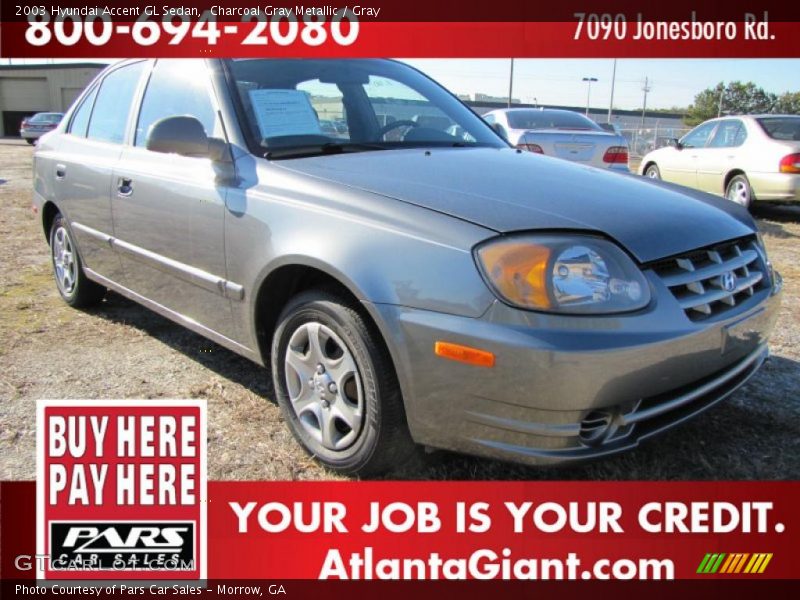 Charcoal Gray Metallic / Gray 2003 Hyundai Accent GL Sedan