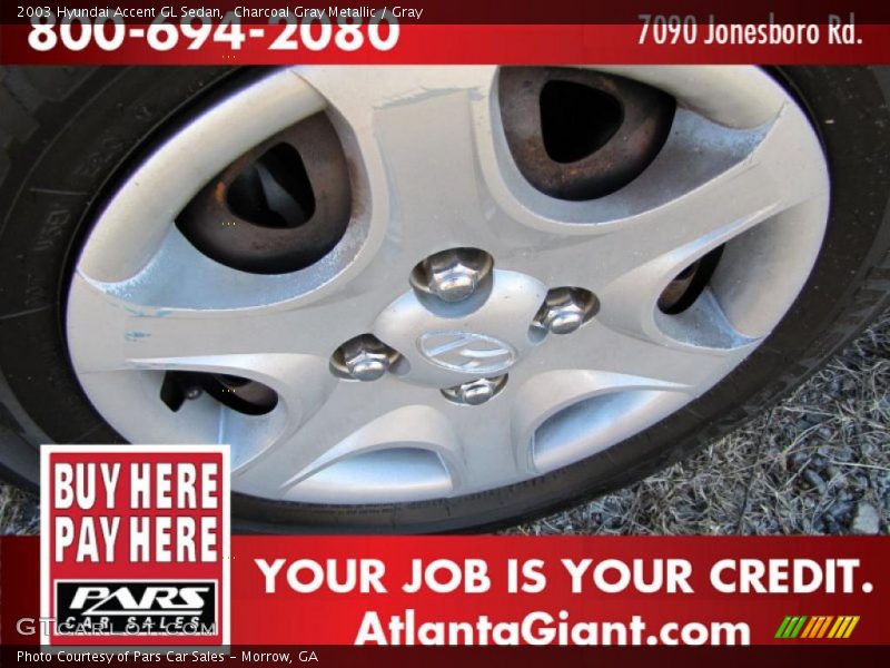 Charcoal Gray Metallic / Gray 2003 Hyundai Accent GL Sedan