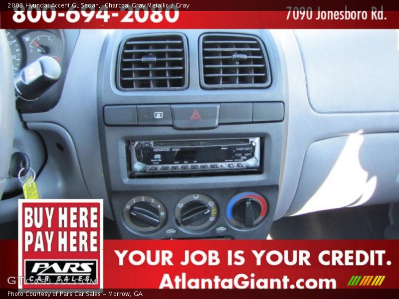 Charcoal Gray Metallic / Gray 2003 Hyundai Accent GL Sedan