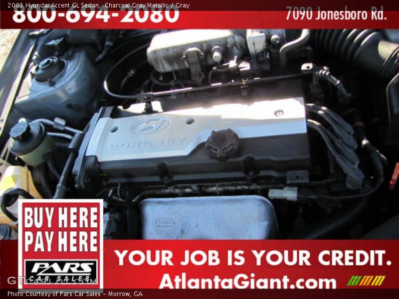 Charcoal Gray Metallic / Gray 2003 Hyundai Accent GL Sedan