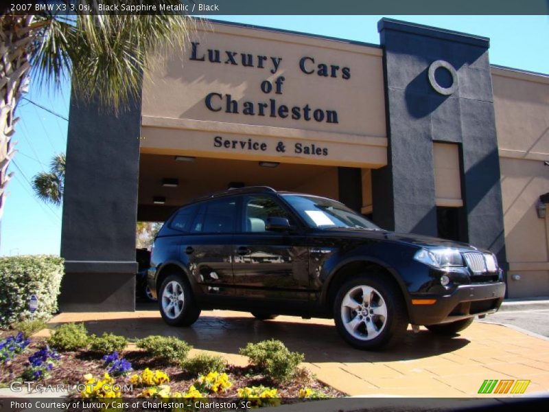 Black Sapphire Metallic / Black 2007 BMW X3 3.0si