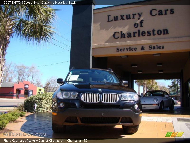 Black Sapphire Metallic / Black 2007 BMW X3 3.0si