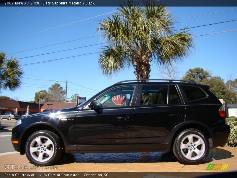 Black Sapphire Metallic / Black 2007 BMW X3 3.0si