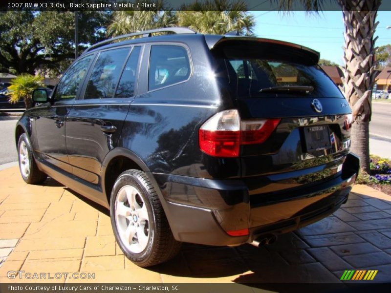 Black Sapphire Metallic / Black 2007 BMW X3 3.0si