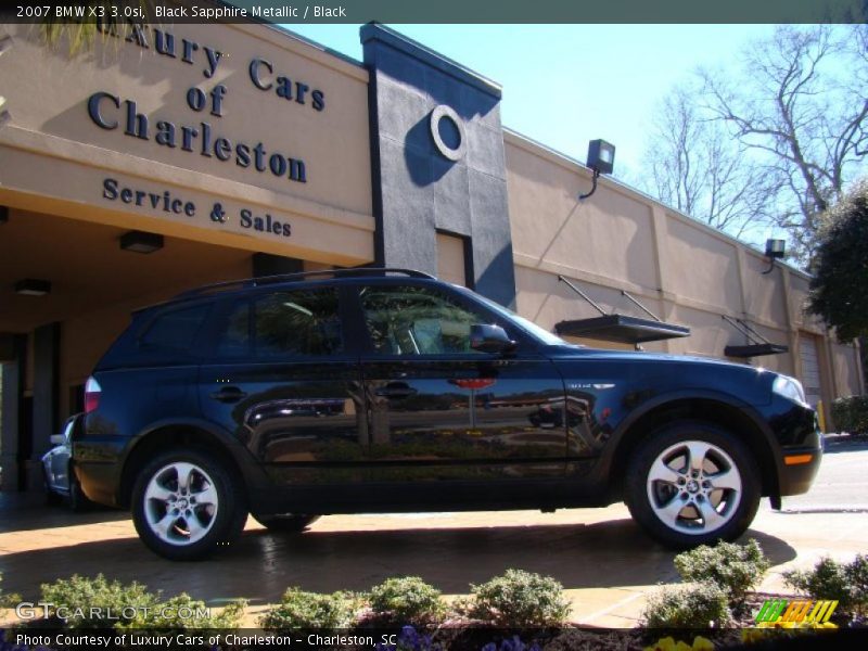 Black Sapphire Metallic / Black 2007 BMW X3 3.0si
