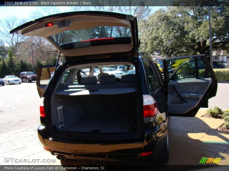 Black Sapphire Metallic / Black 2007 BMW X3 3.0si