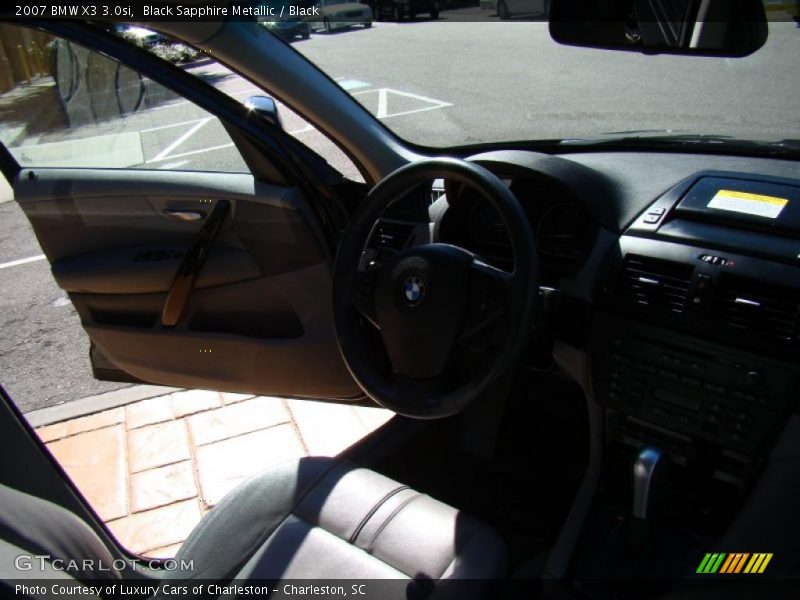 Black Sapphire Metallic / Black 2007 BMW X3 3.0si