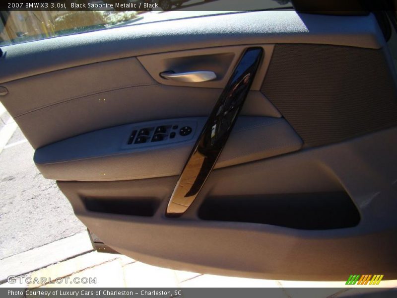 Black Sapphire Metallic / Black 2007 BMW X3 3.0si