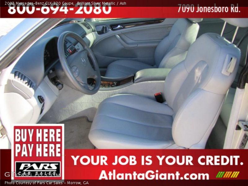 Brilliant Silver Metallic / Ash 2002 Mercedes-Benz CLK 320 Coupe