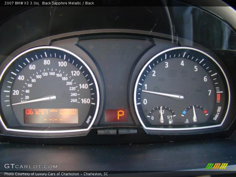Black Sapphire Metallic / Black 2007 BMW X3 3.0si