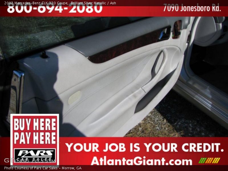 Brilliant Silver Metallic / Ash 2002 Mercedes-Benz CLK 320 Coupe