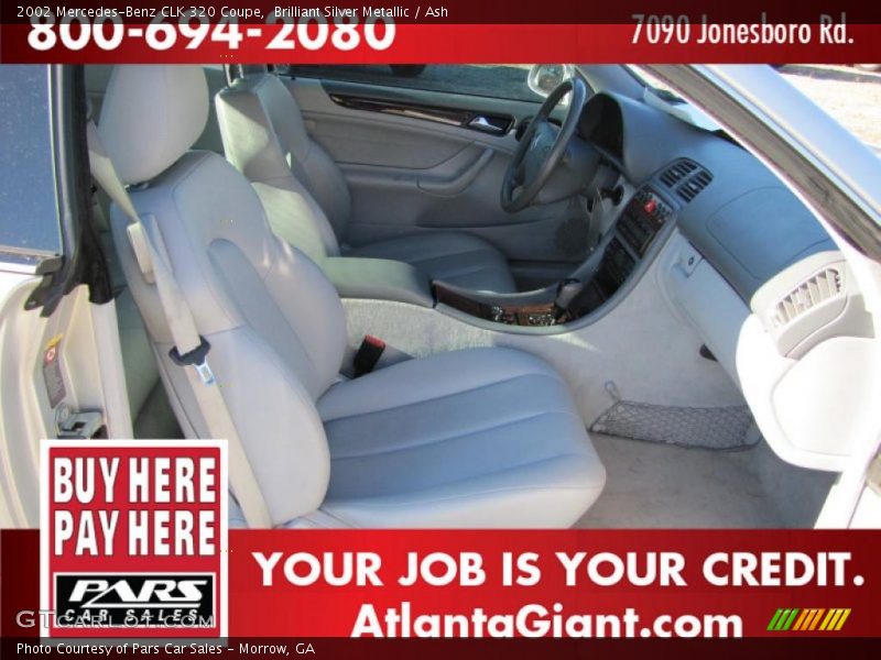 Brilliant Silver Metallic / Ash 2002 Mercedes-Benz CLK 320 Coupe