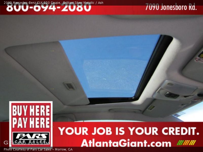 Brilliant Silver Metallic / Ash 2002 Mercedes-Benz CLK 320 Coupe